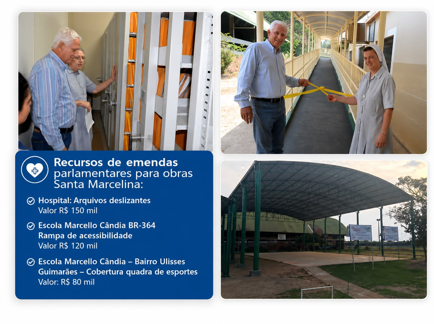Acompanhamento de obras e investimentos nas instituições Santa Marcelina
